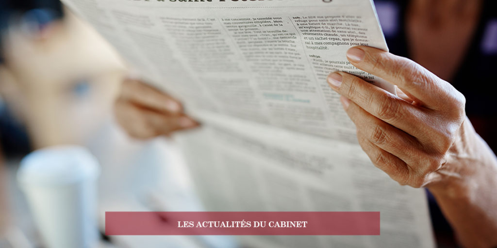 Les actualité du Cabinet Duparc et Associés